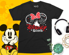 Disney Squad 2024 Cotton T-shirt, Disney World Mickey & Minnie Tee, Matching Family Shirt, Holiday Trip Disney World Crew Unisex T-shirt