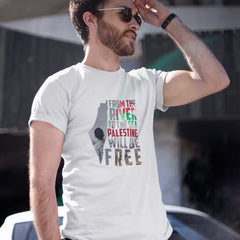 From the River to the Sea Palestine Will Be Free T-shirt, Save Palestine Map Shirt, Stop War Free Palestine Tee, Palestinian Supporter Gifts
