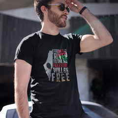 From the River to the Sea Palestine Will Be Free T-shirt, Save Palestine Map Shirt, Stop War Free Palestine Tee, Palestinian Supporter Gifts