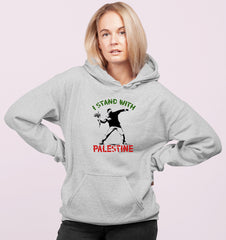 I Stand With Palestine Graphic Hoodie for Men, Save Palestine Gaza Jumper, Palestinian Supporter Gifts, Human Rights Activist Unisex Hoodie