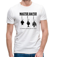 Master Baiter Fishing T-shirt Funny Fisherman Gift Fish Angler Angling Catch Dad