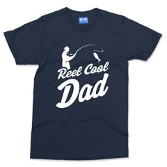 Reel Cool Dad T-shirt Funny Father's Fishing Camping Gift Angling Fisherman Tee