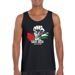 Save Gaza Save Palestine Vest Palestinian Flag with Fist Top Supporter Gifts
