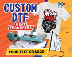 Custom DTF Heat Transfers - Ready To Press Heat Transfer - DIY Heat Stickers - Ready to Apply Your Personalised Design Print - Iron on Vinyl Name Logo