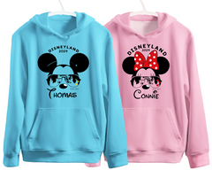 Personalised Disneyland Hoodie Mickey Minnie Funhouse Mouse Ears Custom Name Matching Kids Hooded Sweater