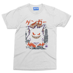Gengar Anime Art T-shirt Retro Cool Japanese Manga Lover Style Graphic Tee Gift