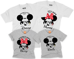 Personalised Family Disneyland T-shirt Group Family Holiday Vacation Disneyworld, Custom Name Text, Mickey Minnie Adult Kids Tees All Sizes