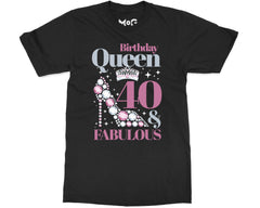 Customised 30th Birthday T-shirt Fabulous 30 Bday Queen Tee Party Gifts for Her