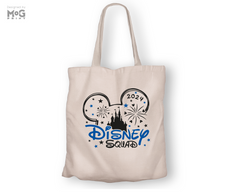 Squad 2024 Tote Bag Mickey Minnie Group Vacation Carrying Purse Matching Gifts