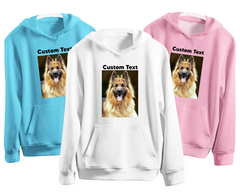 Custom Photo Hoodie Front Back Print Personalised Own Picture Text Hen Party Jumper