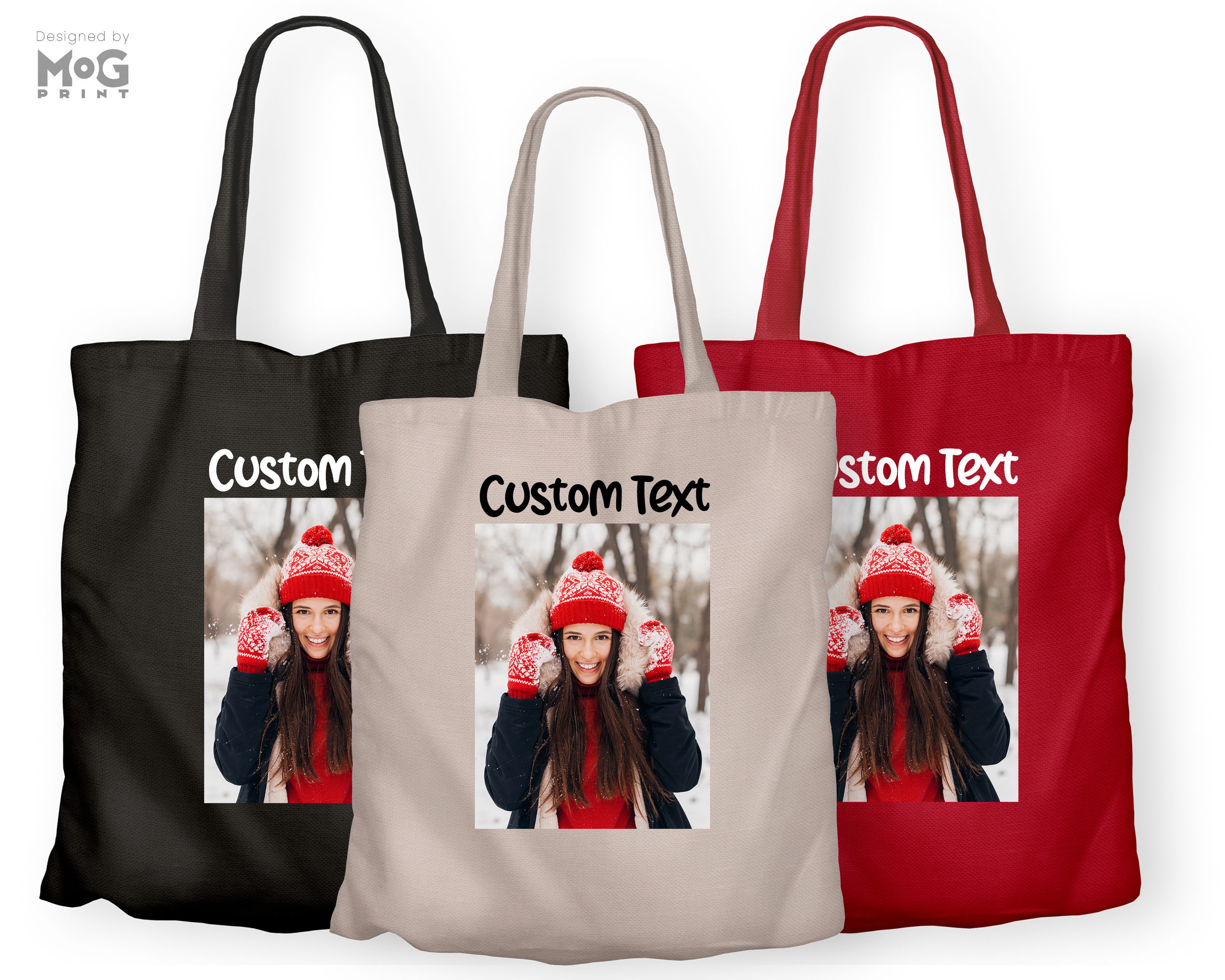 Customised Tote Bag Your Own Text Photo Purse Matching Group Bags Cust