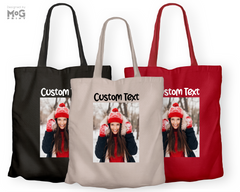 Customised Tote Bag Your Own Text Photo Purse Matching Group Bags Custom Gifts