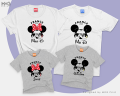 Personalised Family Disneyland T-shirt Group Family Holiday Vacation Disneyworld, Custom Name Text, Mickey Minnie Adult Kids Tees All Sizes
