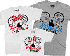 Disney Squad 2024 Cotton T-shirt, Disney World Mickey & Minnie Tee, Matching Family Shirt, Holiday Trip Disney World Crew Unisex T-shirt