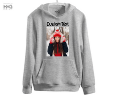 Custom Photo Text Hoodie Design Your Own Matching Top Personalized Gifts for Men