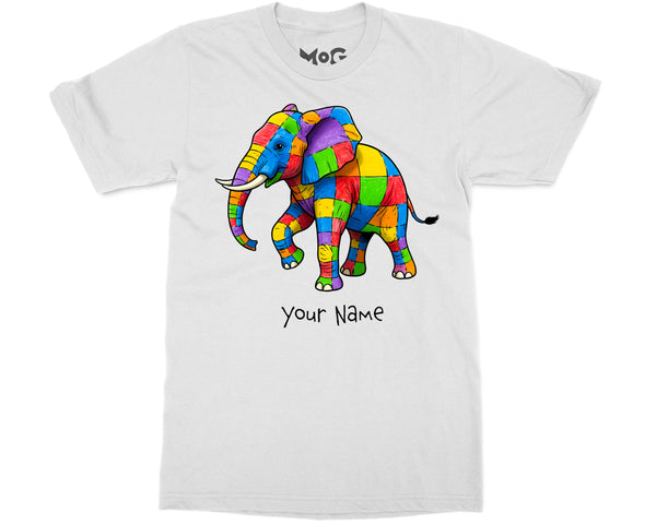 Elmer Elephant T-shirt Rainbow World Book Day Autism Awareness Shirt