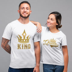 King And Queen Couples T-Shirt, Couples T Shirt, Love Matching Tees, Husband Wife Shirts