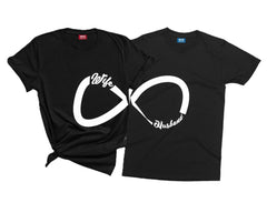 Husband and Wife Infinity T-shirt - Endless love wedding Anniversary Gifts - Couple Tops Lovely Cute Couples Present for Him and Her