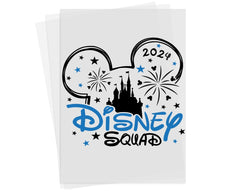 Disney Squad Iron on Transfers for T-shirts Garments, Disney World Mickey & Minnie Prints, Disneyland Family Holiday Matching Shirts