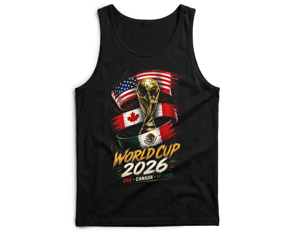 Football Trophy World Cup 2026 Vest USA Canada Mexico Flags Tank Top