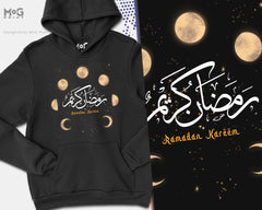 Ramadan Kareem Hoodie Moon Phases Holy Month Hoody Arabic Islamic Gift