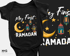 Baby First Ramadan Jumpsuit Islamic Kids Bodysuit Baby Grow Romper