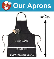 THE GRILLFATHER Funny Apron For Men, Funny Aprons for Men, BBQ Grill Gift, Gifts for Men/Him, Dad Cooking Gift, Apron With Pockets