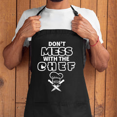Don't Mess With The Chef Apron, Funny Mens Apron, Apron for Women, Kitchen Gifts, Cooking Gifts, Chef Gifts, BBQ Party, UNISEX Apron