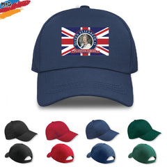 Queen Elizabeth II Cap, Queens Platinum Jubilee 2022 Gifts, Union Jack Flag Print 70th Anniversary Event 1952 - 2022 70 Years, Unisex HAT