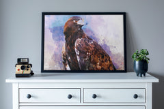 Watercolour Eagle Poster Styled Large Falcon Wall Art Poster Perfect Gift Home Decor, Premium Quality, Animal Poster Print From A4 - A0