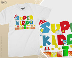 Super Daddio Kiddo Matching T-shirt Set Father Son Daughter Kids Dad Super Kiddo Children Gift Retro Game Gift Gaming Gamer Funny Kids Dads