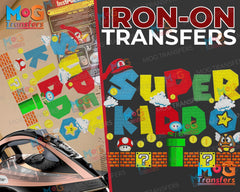 Super Kiddo Iron on Transfer, Retro Gamer Classic Game Boy Shirt Funny Kids Fun Games Gifts Gaming Lover Patch for Garments/Gamer T-shirt