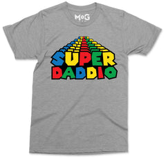 Super Daddio Graphic T-shirt, Funny Retro Classic Video Game Father's Day Surprise Gift Idea For Gamer Dad Grandpa Grandfather