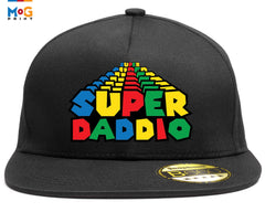 Super Daddio Snapback Cap, New Dad Unisex Adult Cap, Super Game-Themed Hat, Gaming Trendy Cap, Dad Announcement Gamer Father's Day Gift