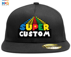 Customised Text Super Snapback Cap, Gaming Personalised Name Unisex Adult Cap, Costume Gamer Gifts, Adjustable Size Cap for Him Her