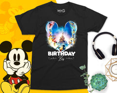 Disneyland Birthday Party T-shirt, Group Matching Shirts for Boys Family Friends Disney Squad , Mickey and Minnie Theme Celebration Tops