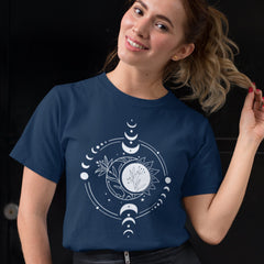 Mystic Moon T-shirt Women Trending Fashion Clothing Mysterious Graphic Tee Gift