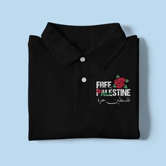 Free Palestine Solidarity Freedom No War Polo T-shirt, Stand With Palestinians Anti-War Peaceful Tee For Men Women, Support Just Cause