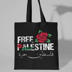 Free Palestine Stop War Human Rights Liberation Tote Bag, Activist Equality Liberal Political Awareness Storage Bag Gift For Him Her Kids