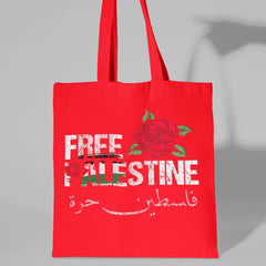 Free Palestine Stop War Human Rights Liberation Tote Bag, Activist Equality Liberal Political Awareness Storage Bag Gift For Him Her Kids