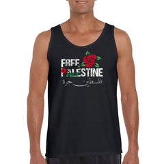 Free Palestine Peace No War Vest, Stand With Palestinians And Hamas Graphic Solidarity Top For Men, Peaceful March Save Palestine Top