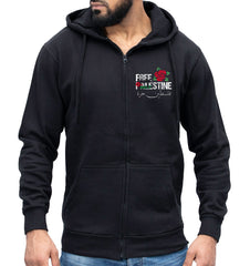 Free Palestine Stop War Liberation Zip Hoodie, Save Palestinians Anti-Israel Occupation Peaceful Protest Support Palestine Top For Adults