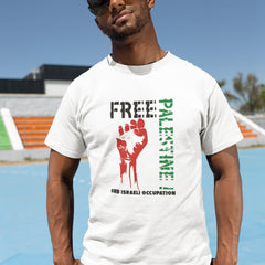 Free Palestine End Israeli Occupation Support T-shirt, Equality For United Palestine Political Activist Peaceful Protest Tee For Him Her