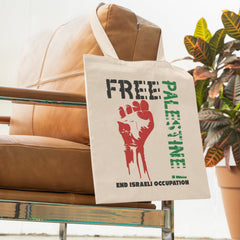 Free Palestine United People Anti-War End Israeli Occupation Support Tote Bag, Stand Against Oppression Political Awareness Graphic Bag