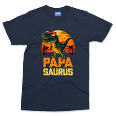 Papasaurus T-shirt Funny Dad T-rex Daddy Husband Birthday Family Fathers Day Gift