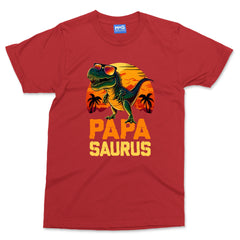 Papasaurus T-shirt Funny Dad T-rex Daddy Husband Birthday Family Fathers Day Gift
