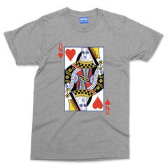 Queen of Hearts Graphic T-shirt Dress Costume Retro Playing Cards Game Gift Top