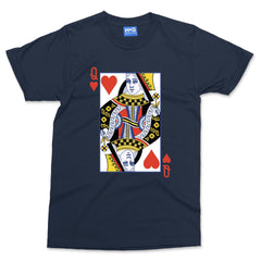 Queen of Hearts Graphic T-shirt Dress Costume Retro Playing Cards Game Gift Top