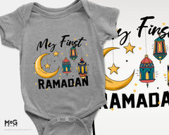 Baby First Ramadan Jumpsuit Islamic Kids Bodysuit Baby Grow Romper