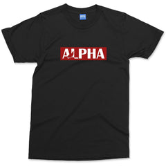 Alpha Wolf T-shirt, Cool Graphic Design Shirt Funny Tee, GYM Training Top, Men's Exercise Fitness Top, Alpha tshirt Gift for Dad Brother